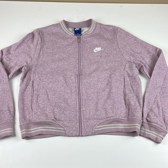 Nike Women's Mauve Casual Athleisure  Zippered Sweatshirt Track Jacket - Picture 5 of 10